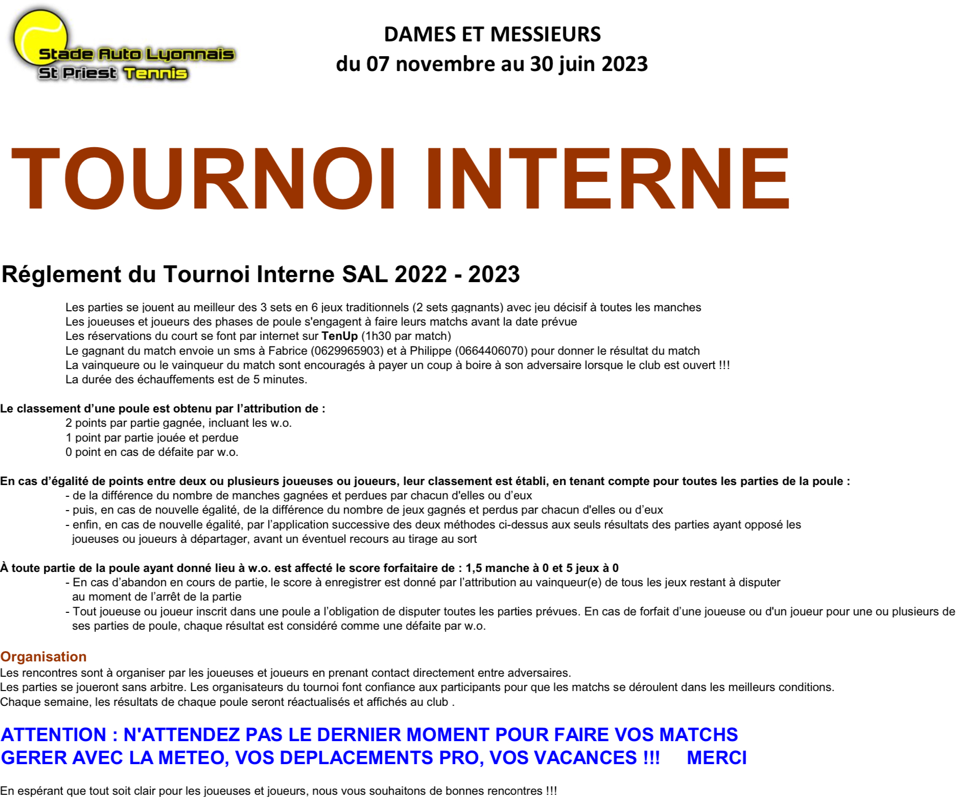 tournoi interne 2022-2023